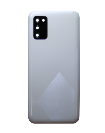 Back Glass with Camera Lens and Adhesive for Galaxy A02S (A025 / 2020) (NO LOGO) (WHITE)