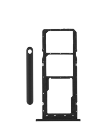 Dual Sim Card Tray for Galaxy A02S (A025 / 2020) / A03 (A035 / 2021) (BLACK)