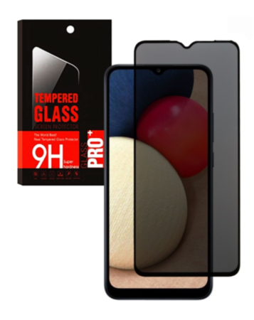 Privacy Tempered Glass for Galaxy A02s (A025) (2.5D / 1 Piece)
