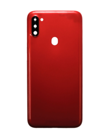 Back Glass for Galaxy A11 (A115 / 2020) (NO LOGO) (RED) (US Version)