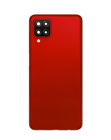 Back Glass with Camera Lens and Adhesive for Galaxy A12 (A125 / 2020) (NO LOGO) (RED)