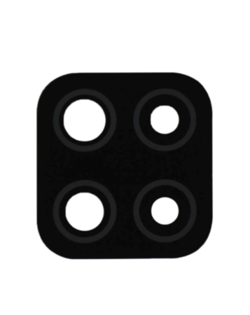 Back Camera Lens with Adhesive for Galaxy A12 (A125 / 2020) (Glass Only) (BLACK)