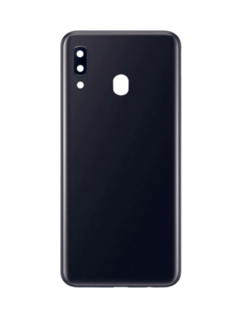 Back Glass for Galaxy A20 (A205 / 2019) (NO LOGO) (BLACK)