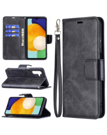 Galaxy A32 5G Leather Wallet Case with Card Slot - BLACK (Only Ground Shipping)