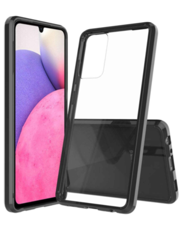 Galaxy A33 Hybrid Case with Air Cushion Technology - BLACK (Only Ground Shipping)