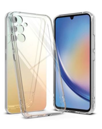 Galaxy A34 5G Hybrid Case with Air Cushion Technology - CLEAR (Only Ground Shipping)