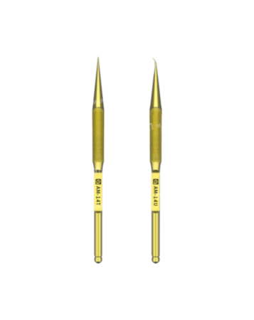 AMAOE AM-14T / 14U High Hardness Anti-magnetic Titanium Alloy Tweezers / Straight and Curved Head