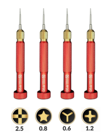 AMAOE 3D Precision Screwdriver Aluminum Drill - 4 Pcs Set (Not Returnable)