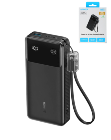 Anker Powercore Power Bank with USB-C Cable (20000 mAh / 30W) (BLACK) (Only Ground Shipping)