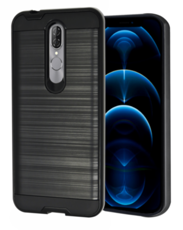 Coolpad Legacy Brisa Hybrid Metal Brushed Case - BLACK (Only Ground Shipping)