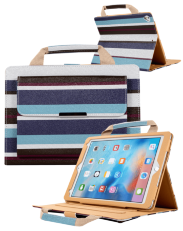 Smart Work Bag Style Case - MIX COLOR BLUE for iPad Mini 1 / 2 / 3 / 4 / 5 (Only Ground Shipping)