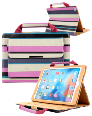Smart Work Bag Style Case - MIX COLOR PINK for iPad Mini 1 / 2 / 3 / 4 / 5 (Only Ground Shipping)