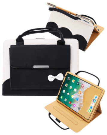 Smart Work Bag Style Case - RIBBON BLACK for iPad Mini 1 / 2 / 3 / 4 / 5 (Only Ground Shipping)