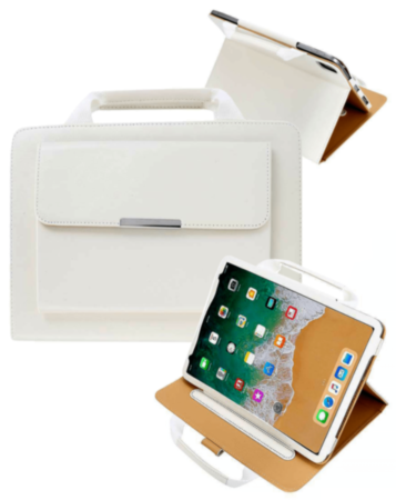 Smart Work Bag Style Case - WHITE for iPad 5 (2017) / iPad 6 (2018) / Air 1 / Air 2 / Pro 9.7 (Only Ground Shipping)