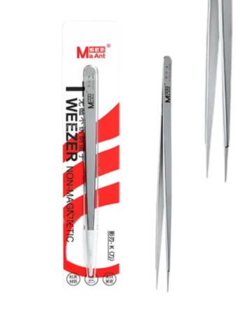 MaAnt Shadow Blade K Hand-Polished Non-Magnetic Stainless Steel Tweezers / Straight Head