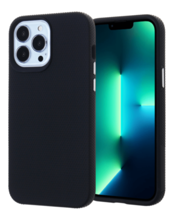 iPhone 13 Mini Shock Absorption Protective Dual Layer Case - BLACK (Only Ground Shipping)