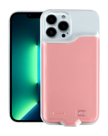 Soft Rubber Slim Charging Case (5500 mAh) for iPhone 12 Pro Max (PINK) (Only Ground Shipping)