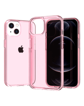 Ultra Glossy Protector Case - CLEAR PINK for iPhone 13 Pro (Only Ground Shipping)