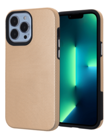 Shock Absorption Protective Dual Layer Case - GOLD for iPhone 13 Pro Max (Only Ground Shipping)