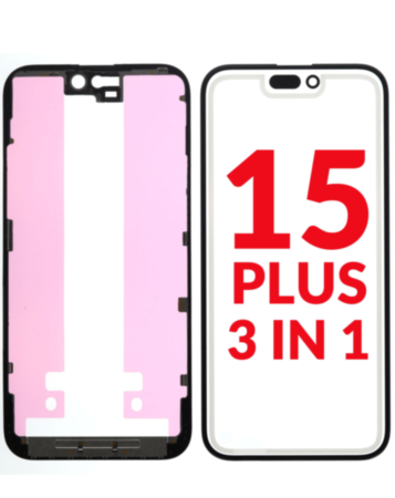G+ OCA PRO 3-in-1 (Front Glass + Frame + OCA) for iPhone 15 Plus (Premium)