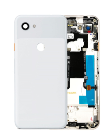 Housing Frame with Small Components Pre-Installed for Google Pixel 3A XL (CLEARLY WHITE) (Service Pack
