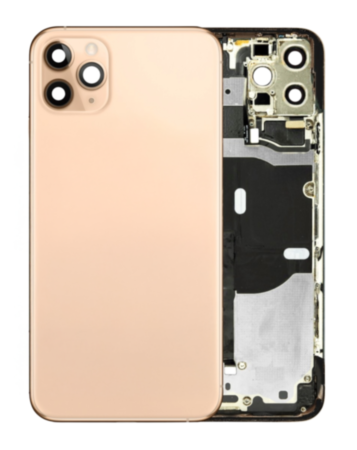 Back Housing Frame with Small Components Pre-Installed for iPhone 11 Pro (GOLD) (OEM Pull B Grade)