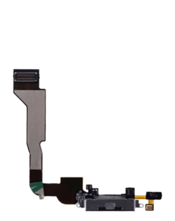 Charging Port Flex Cable for iPhone 4 CDMA (BLACK) (Premium)