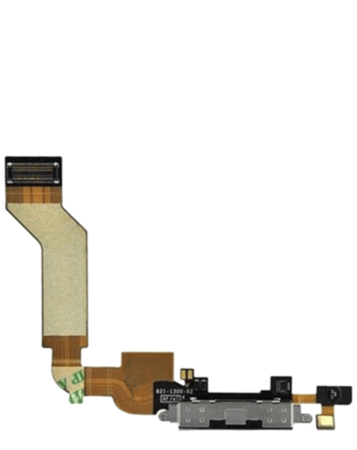 Charging Port Flex Cable for iPhone 4S (BLACK) (Premium)
