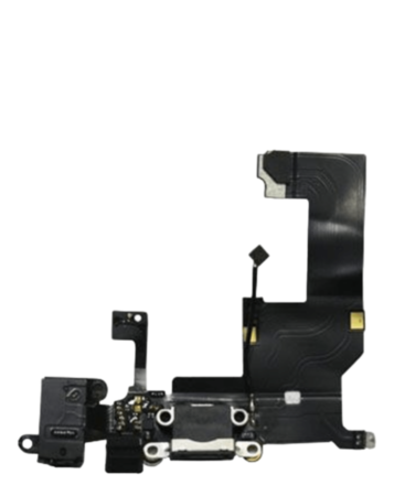 Charging Port Flex Cable with Headphone Jack (BLACK) for iPhone 5 (Premium)