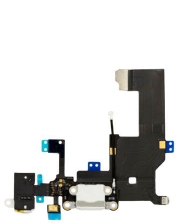 Charging Port Flex Cable with Headphone Jack (WHITE) for iPhone 5 (Premium)