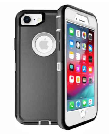 Heavy Duty Case for iPhone 7 / 8 (BLACK & WHITE) (Only Ground Shipping)