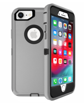 Heavy Duty Case for iPhone 7 / 8 (DARK GRAY & BLACK) (Only Ground Shipping)