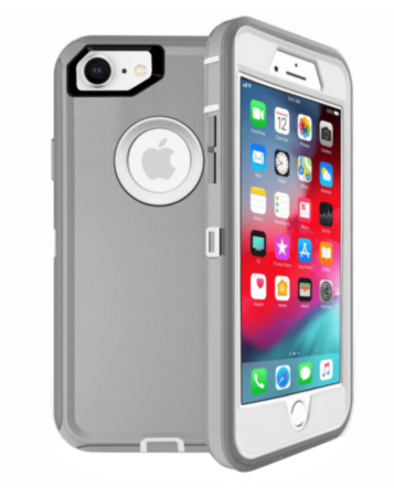Heavy Duty Case for iPhone 7 / 8 (GRAY & WHITE) (Only Ground Shipping)