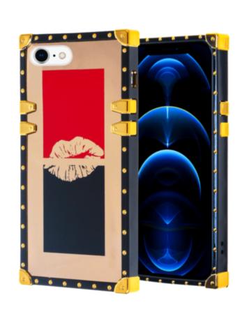 Shiny Lips Square Case - Style 1 for iPhone 8 / 7 (Only Ground Shipping)