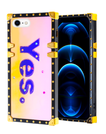 Square Case with BLUE Light Design - 8 for iPhone 7G / 8G / SE 2020 (Only Ground Shipping)