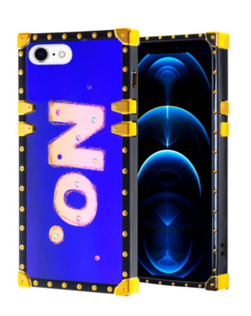 Square Case with BLUE Light Design - 9 for iPhone 7G / 8G / SE 2020 (Only Ground Shipping)