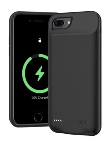 Portable Protective Charging Case (8000 mAh) for iPhone 8P/7P/6SP/6P (BLACK) (Only Ground Shipping)