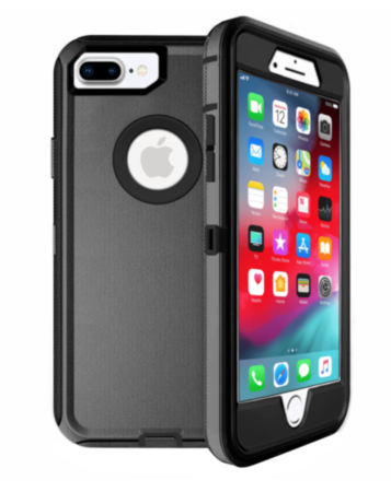 Heavy Duty Case for iPhone 8P / 7P (BLACK) (Only Ground Shipping)
