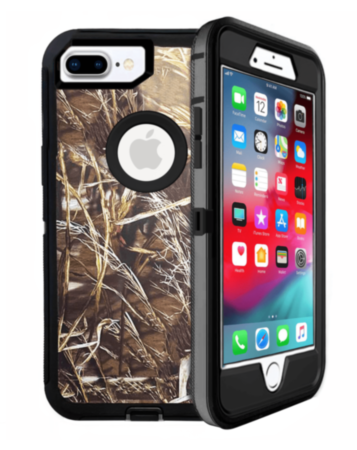 Heavy Duty Case for iPhone 8P / 7P (CAMO BLACK) (Only Ground Shipping)