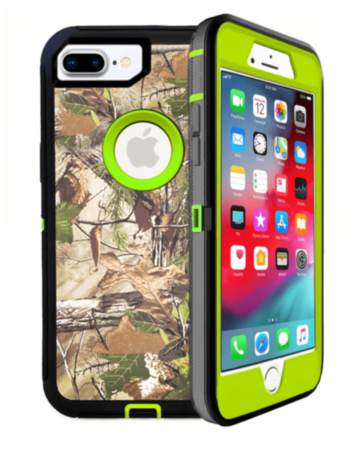 Heavy Duty Case for iPhone 8P / 7P (CAMO GREEN) (Only Ground Shipping)