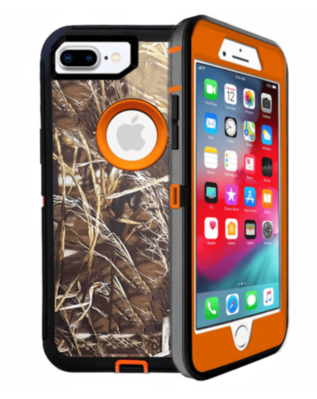 Heavy Duty Case for iPhone 8P / 7P (CAMO ORANGE) (Only Ground Shipping)