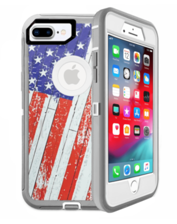 Heavy Duty Case for iPhone 8P / 7P (US FLAG) (Only Ground Shipping)