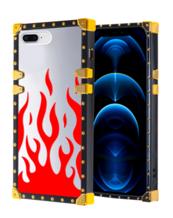 Square Case with Mirror Design - Style 4 for iPhone 8P / 7P (Only Ground Shipping)