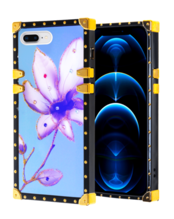 Square Case with BLUE Light Design - 2 for iPhone 8P / 7P (Only Ground Shipping)