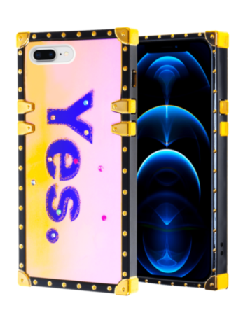 Square Case with BLUE Light Design - 8 for iPhone 8P / 7P (Only Ground Shipping)