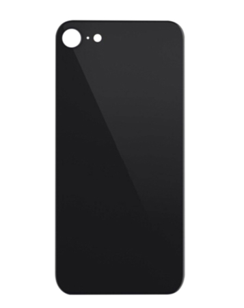 Shop the black back glass with a bigger camera hole for iPhone 8 and SE 2020 – no logo.

