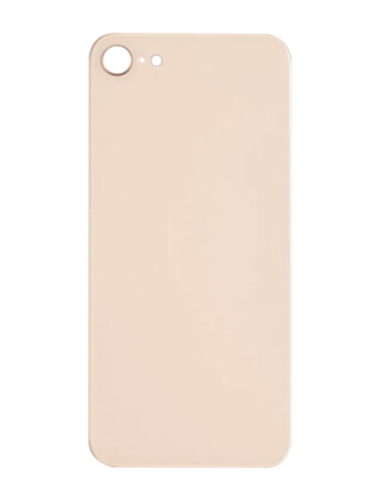 Order the gold back glass with a bigger camera hole for iPhone 8 and SE 2020 – no logo.

