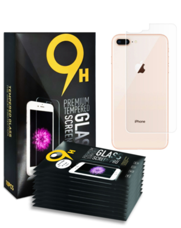 Back Tempered Glass for iPhone 8 Plus (2.5D / Pack of 10)