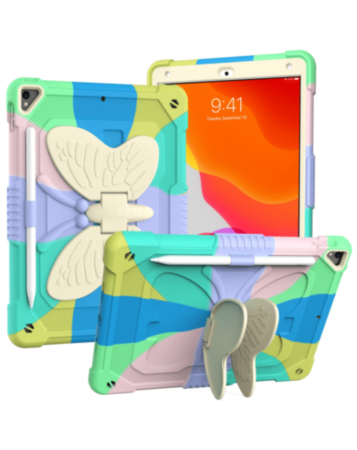 Protective Butterfly Stand Design Case - COLORFUL for iPad 5 (2017) / iPad 6 (2018) / Air 1 / Air 2 / Pro 9.7 (Only Ground Shipping)