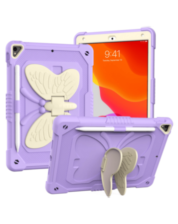 Protective Butterfly Stand Desing Case - GREAM PURPLE for iPad 10.2" (7th / 8th / 9th) / Air 3 / Pro 10.5 (Only Ground Shipping)